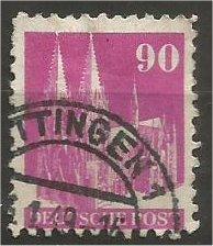 GERMANY, 1948, used 90pf rose lilac, Munich Scott 657