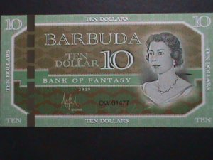 ​BARBUDA -COLLECTIBLE TEN DOLLARS UNCIRCULATED-POLYMAR-NOTE VERY FINE