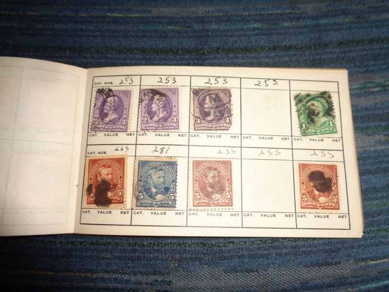 US 1800'S COLLECTION IN APPROVAL BOOK