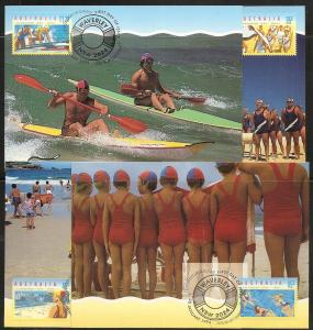 Australia 1361-4 1994 Life Saving Maxi Card FDC set