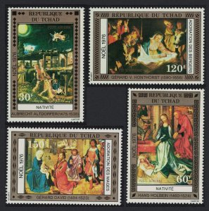 Chad Paintings Christmas 4v 1976 MNH SG#475-478