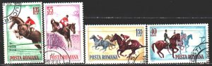 Romania. 1964. 2276-79. Horseback Riding. USED.