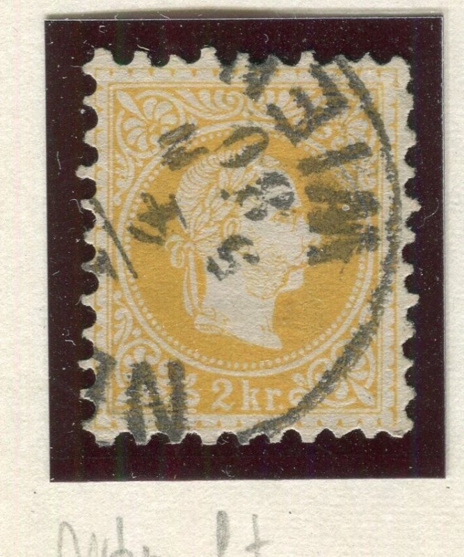 AUSTRIA; 1867 classic F. Joseph issue fine used 2k. value + good Postmark