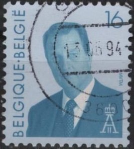 Belgium 1521A (used) 16fr King Albert II, blue (1996)