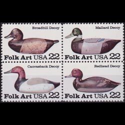 U.S.A. 1985 - Scott# 2141a Duck Decoys Set of 4 LH