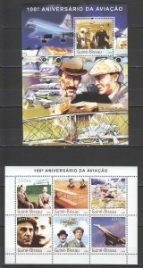 B0425 2003 Guinea-Bissau Transport 100Th Anniversary Of Aviation 1Kb+1Bl Mnh