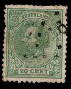 Netherlands Scott 28 used thinned stamp