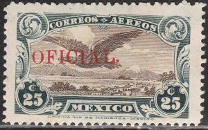 MEXICO CO2, THE FIRST OFFICIAL AIR MAIL, SINGLE. MINT, NH. F-VF.