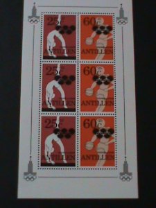 ​NEDERLAND-ANTILLES- SC#B177a-  22ND SUMMER OLYMPIC GAMES-MOSCOW MNH S/S VF