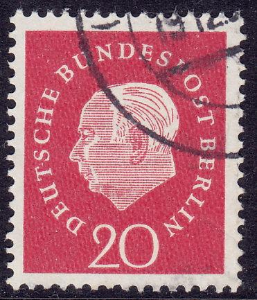 Germany Berlin - 1959 - Scott #9N167 - used - Heuss