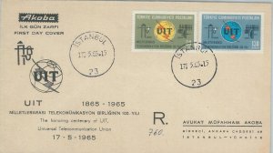 75677 - TURKEY - Postal History -  FDC COVER 1965  UIT  Telecommunications