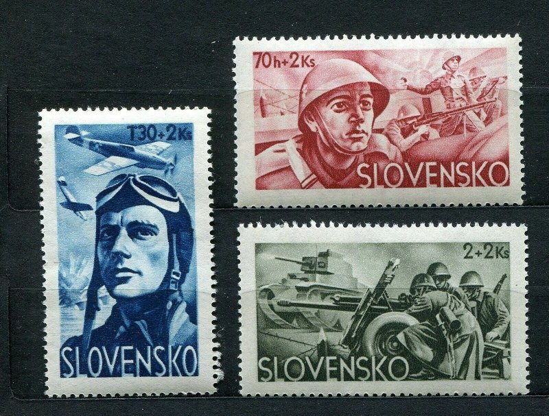 SLOVAKIA WW2 GERMAN PUPPET STATE 1944 SLOVAK LEGION SCOTT B14-B16 PERFECT MNH