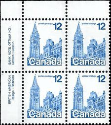 CANADA   #714 MNH UPPER LEFT PLATE BLOCK  (1-2)