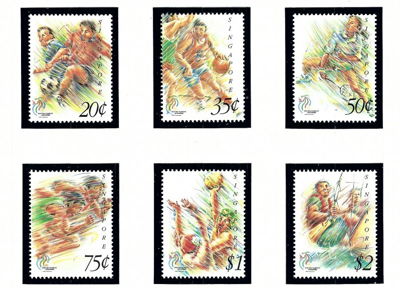 Singapore 654-59 MNH 1993 Southeast Asian Games    (KA)