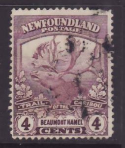 Newfoundland-Sc#118- id21-used 4c Caribou-Beaumont Hamel-1919-