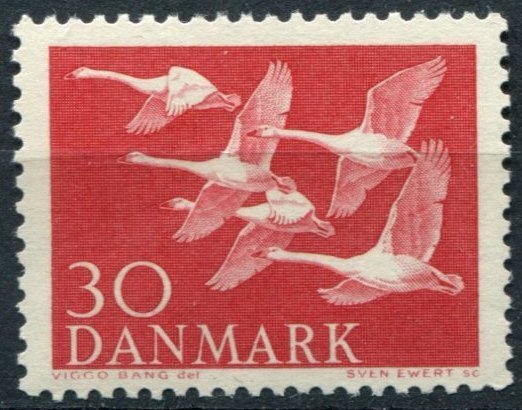 Denmark Sc#361 MNH, 30o rose red, Norden 1956 - Swans (1956)