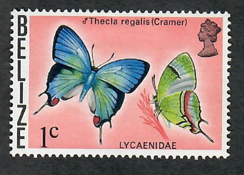 Belize #346 Butterfly Mint Lightly Hinged single