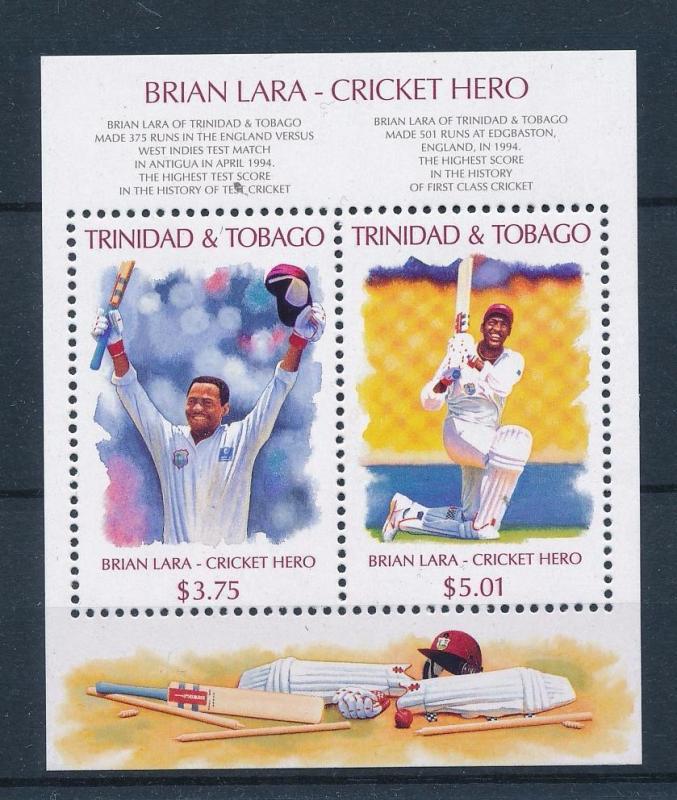 [58105] Trinidad and Tobago 1996 Cricket Player Brian Lara MNH Sheet