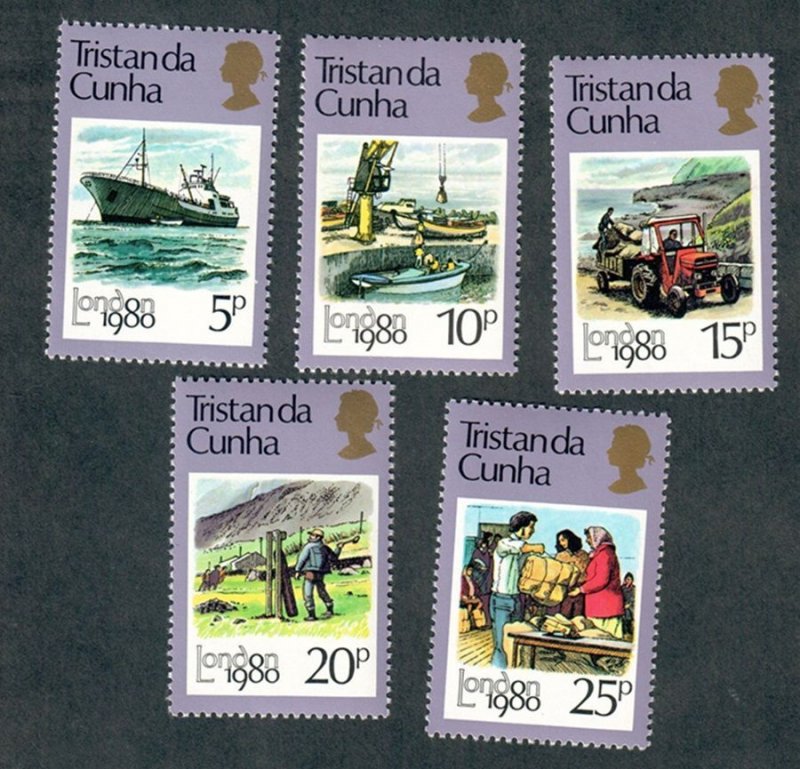 Tristan da Cunha #272 - 276 set of MNH singles