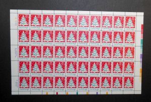 1990 Christmas Tree Ornaments Sc 2515 25c mint sheet of 50 MNH -Typical