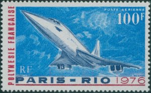 French Polynesia 1976 Sc#C127,SG210 100f Concorde MNH