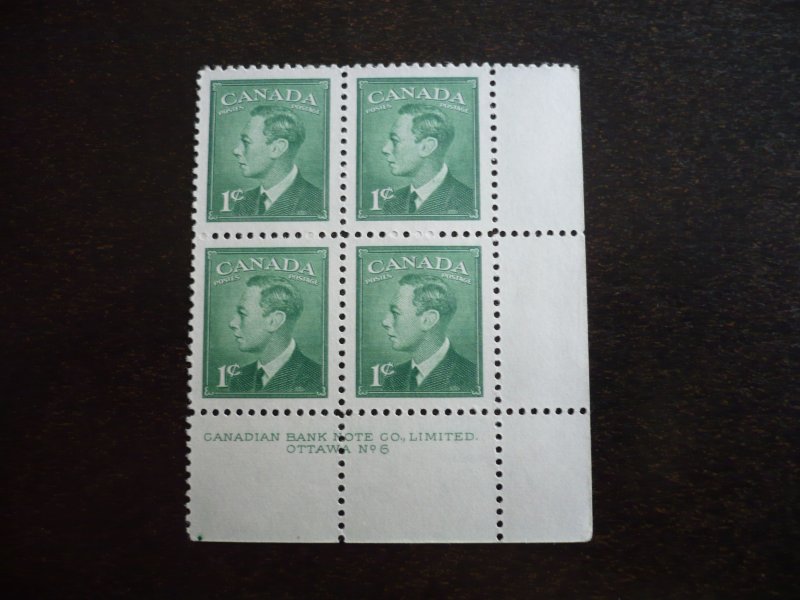 Stamps - Canada - Scott# 284 - Mint Never Hinged Plate Block #6