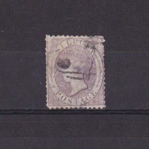 ST. LUCIA 1864, SG# 13, CV £42, Wmk Crown CC, Perf 12.5, Used