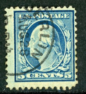 USA 1917 Washington 5¢ Unwmk Perf 11 Scott 504 VFU O80