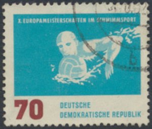 German Democratic Republic  SC# 625 Used  Swimming Polo see details & scans