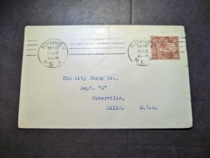 1922 Australia Cover Sydney NSW to Waterville ME USA