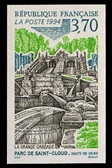 France, 1950-Present #2437 (YT 2905) Cat€20, 1994 St. Cloud Park, imperf. s...