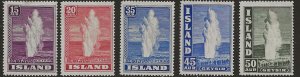 Iceland 203-08 1938  5 values  fine mint hinged