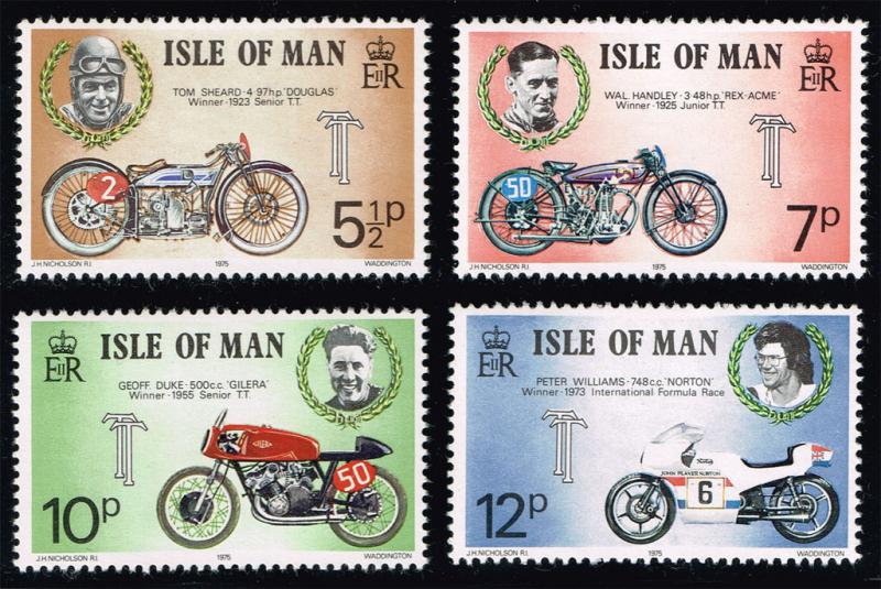 Isle of Man #66-69 Motorcycle Races Set of 4; MNH (1.25)