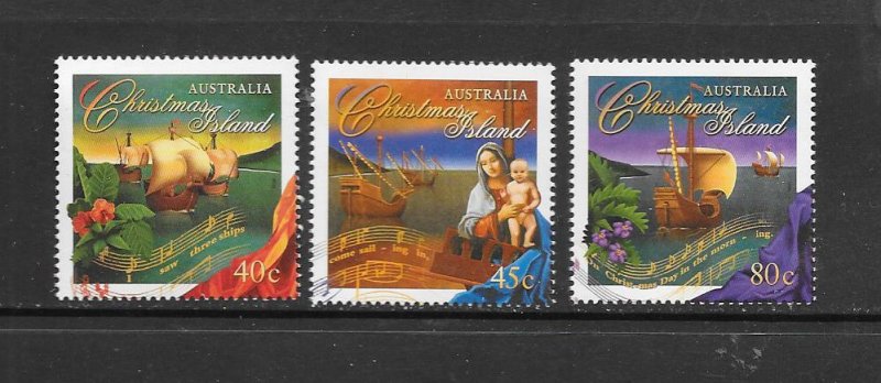 CHRISTMAS ISLAND #401-3  CHRISTMAS 1996  MNH