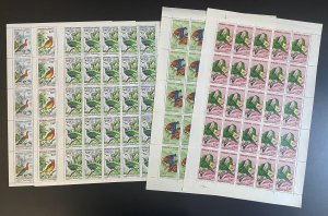 Dahomey 1966-1967 YT PA 37-41 sheet birds wildlife toucan parrot