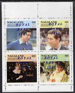 Nagaland 1982 Royal Baby opt on Royal Wedding perf sheetl...