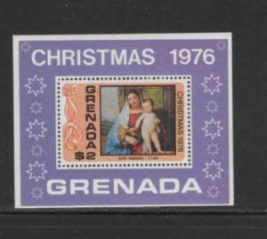 GRENADA #779 1976 CHRISTMAS MINT VF NH O.G S/S