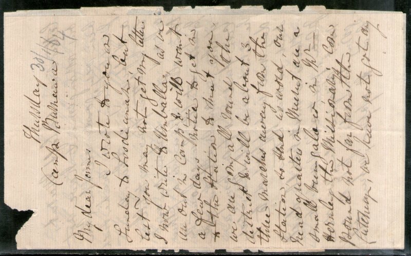 India 1864 Letter Sheet f.w QV ½A t.w 164 Duplex Canc to UMBALLA Red Cds # 9002