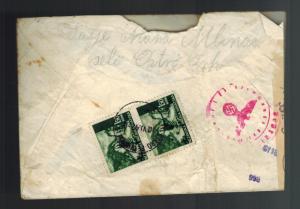 1942 Staro Bosnia to Brux Germany Flossenburg Concentration Sub Camp Cover