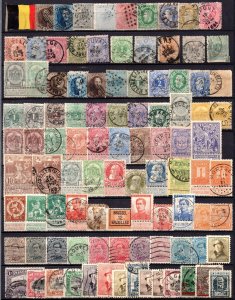 BELGIUM 1849-1960 COLLECTION OF 350 STAMPS USED AND MINT