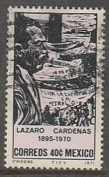 MEXICO 1035, In Memoriam Pres. Lazaro Cardenas.USED. VF. (722)