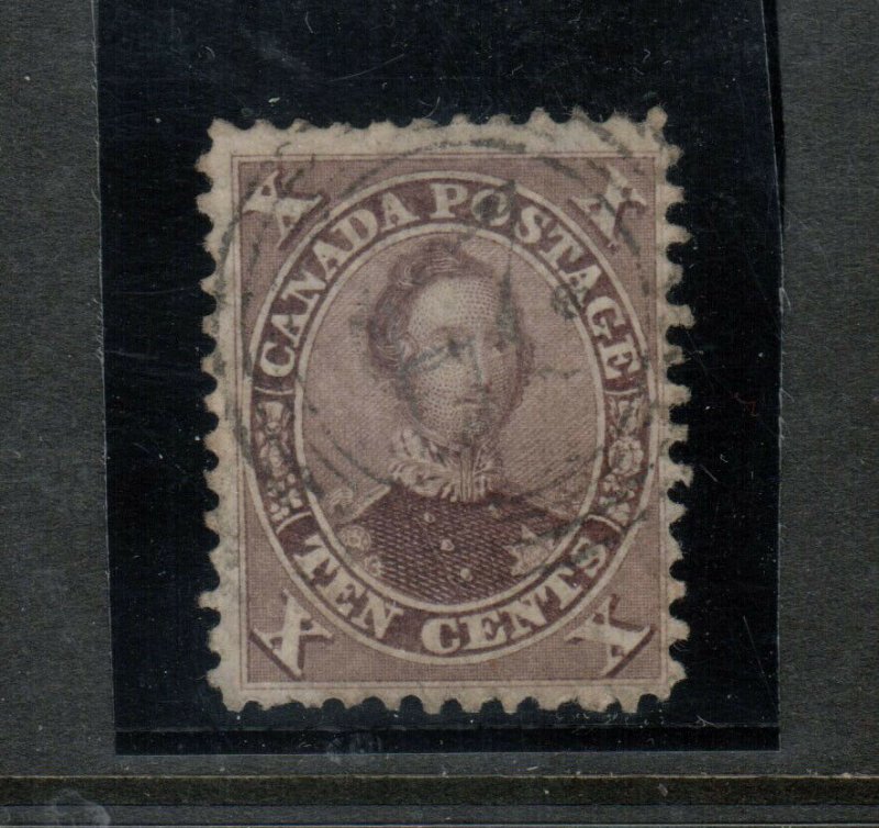 Canada #17 Very Fine Used With What Appears To Be 4 Ring 24 Cancel