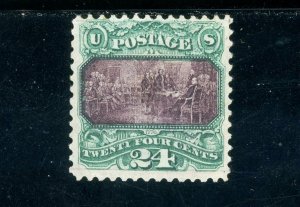 USAstamps Unused XF US 1869 Pictorial Issue Scott 120 RG VLH +Cert SCV $3100