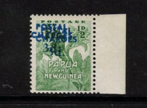 Papua New Guinea #J2a (SG #D3a) Very Fine Never Hinged Double Surcharge Variety