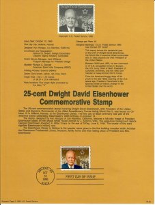 US SP924 Dwight Eisenhower Souvenir Page #2513
