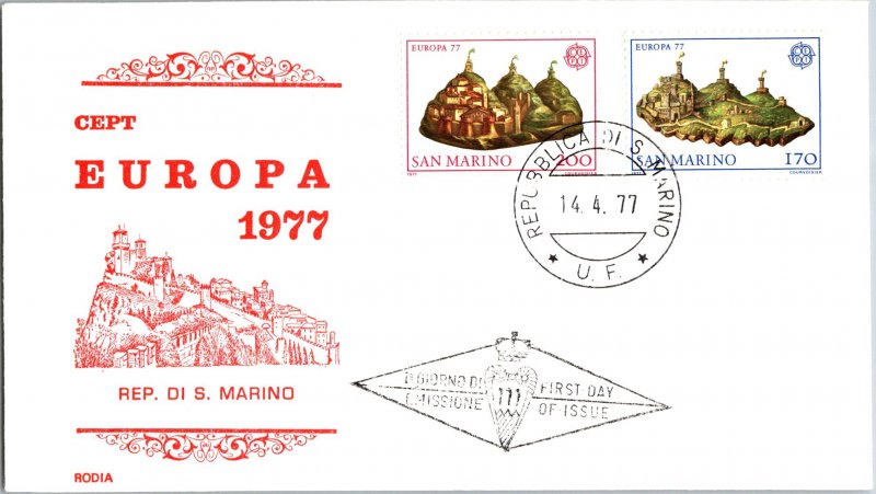 San Marino, Worldwide First Day Cover, Europa