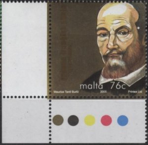 Malta 1212 (mnh) 76c Gann Frangisk Abela, historian (2005)