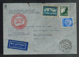 1934 Germany Graf Zeppelin LZ 127 Cover to Rio de Janeiro Brazil 7th SAF