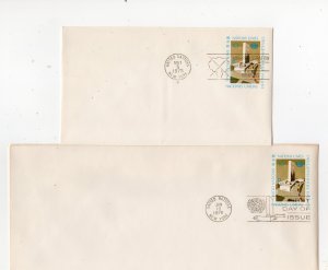 UN 2 OLDER $.10 POSTAL STATIONERY FDC's