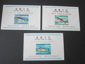 Korea 1966 Sc 496a-98a set MNH